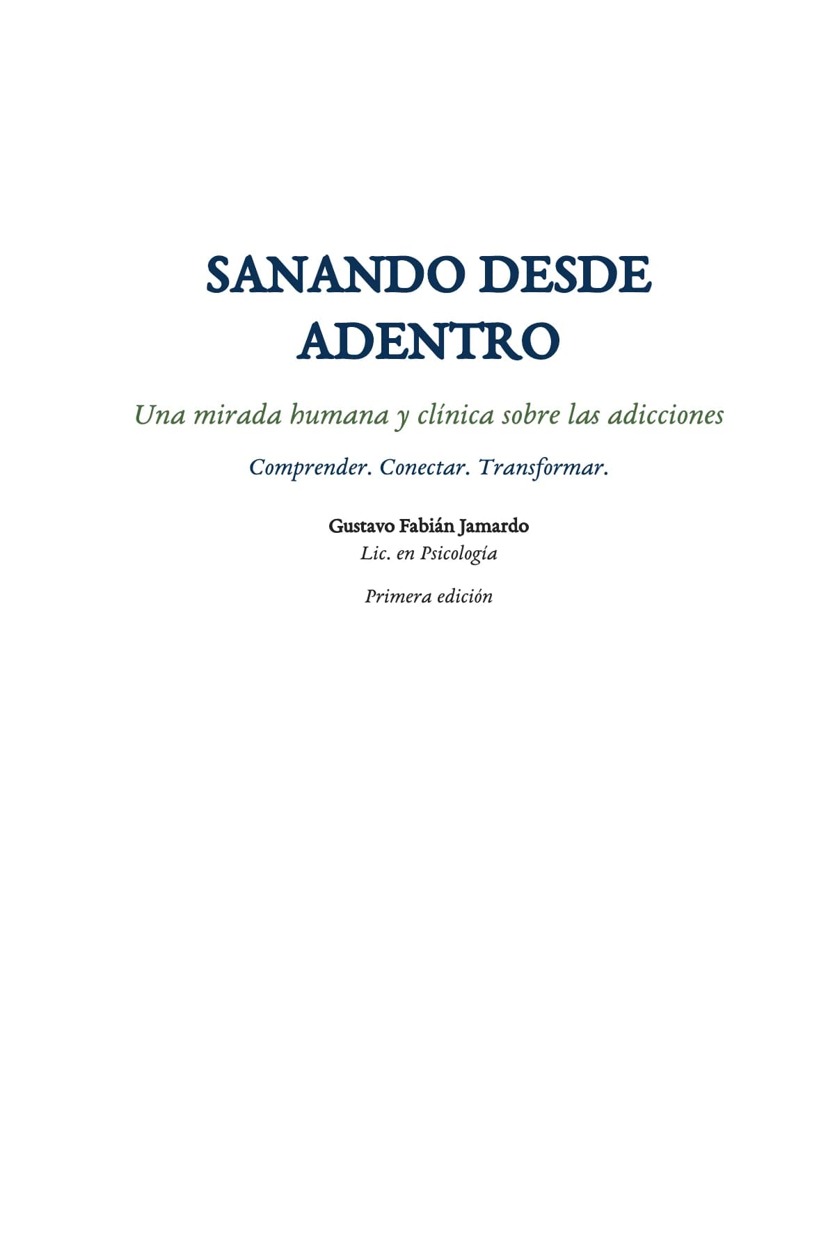 Portada de Sanando desde adentro